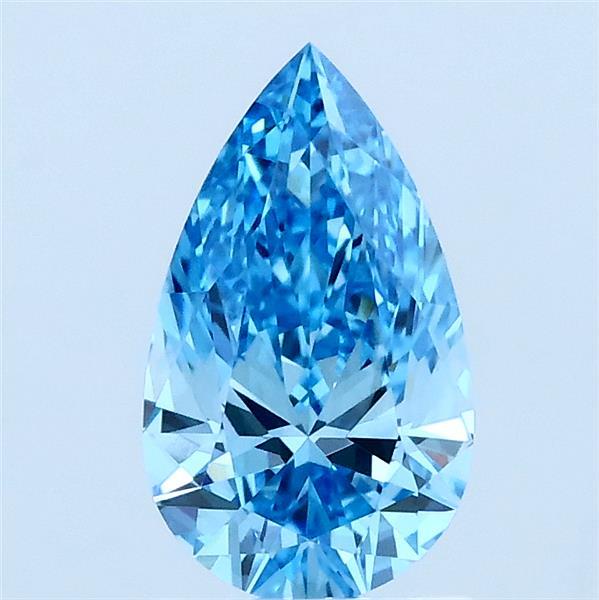 1ct Pear FANCY VIVID BLUE VVS2 Lab Created Diamond