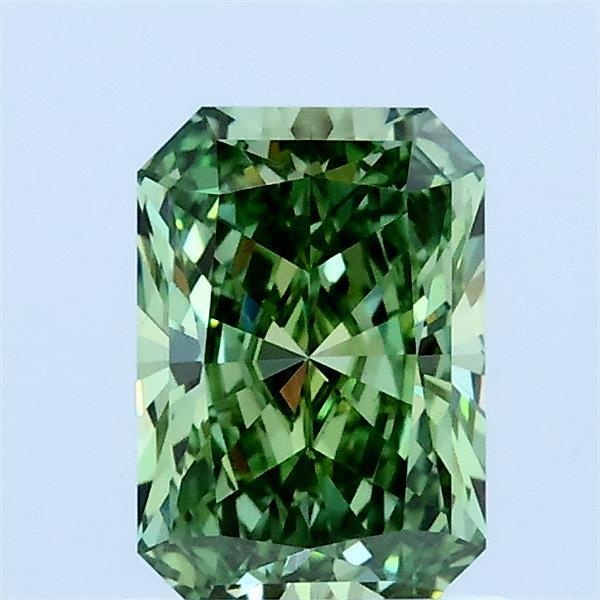 1.02ct Radiant FANCY VIVID GREEN VVS2 Lab Created Diamond