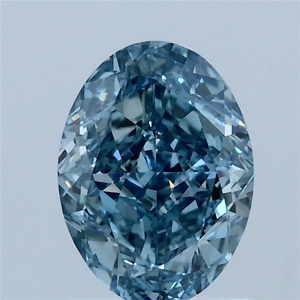1.58ct Oval FANCY VIVID BLUE VVS2 Lab Created Diamond