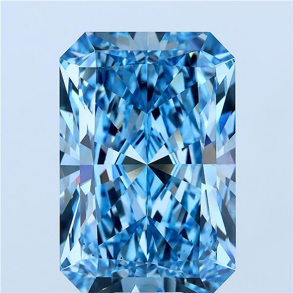 18.66ct Radiant FANCY VIVID BLUE VS2 Lab Created Diamond