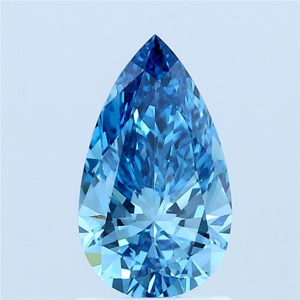 1ct Pear FANCY VIVID BLUE VS1 Lab Created Diamond