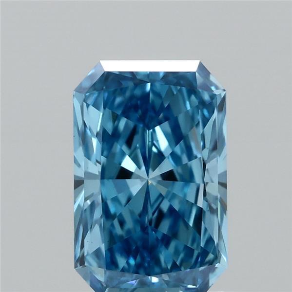 0.93ct Radiant FANCY VIVID BLUE VS1 Lab Created Diamond