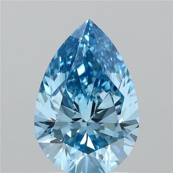 2ct Pear FANCY VIVID BLUE VVS2 Lab Created Diamond