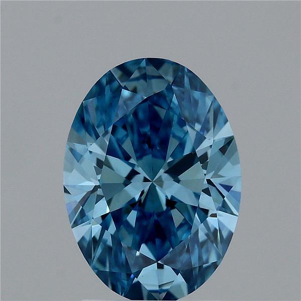 2.21ct Oval FANCY VIVID BLUE VVS2 Lab Created Diamond