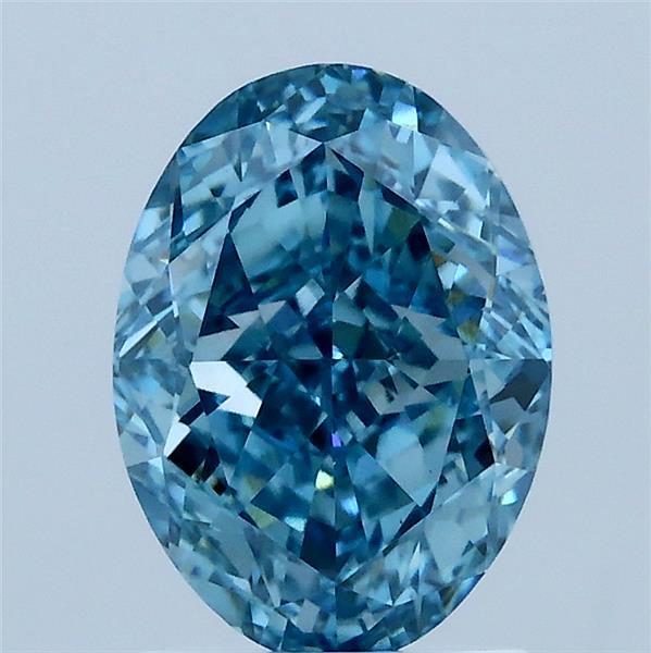 2.03ct Oval FANCY VIVID BLUE VS1 Lab Created Diamond