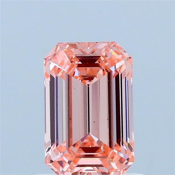 1ct Emerald FANCY VIVID PINK VS1 Lab Created Diamond
