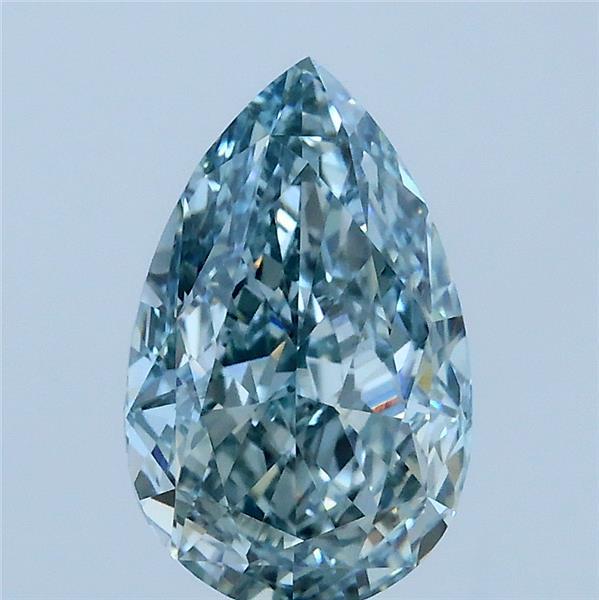 2.07ct Pear FANCY GREEN BLUE VVS2 Lab Created Diamond