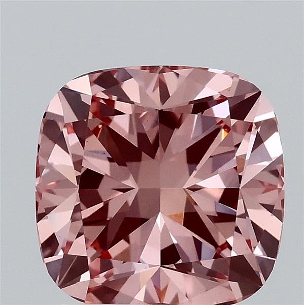 2.26ct Cushion FANCY VIVID PINK VS1 Lab Created Diamond