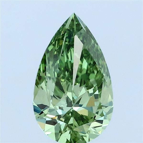 1ct Pear FANCY VIVID GREEN VS1 Lab Created Diamond