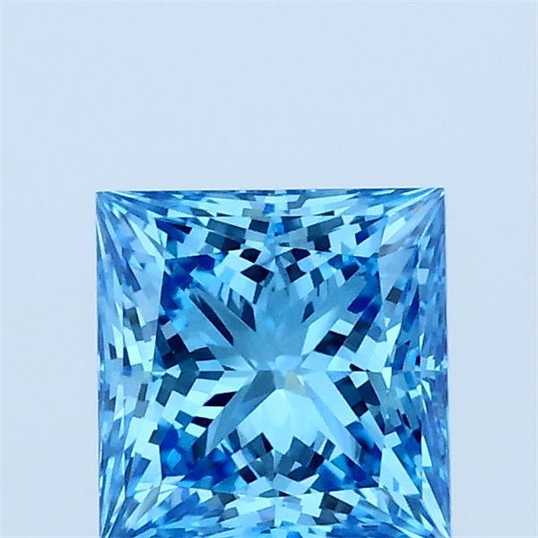 1.04ct Princess FANCY VIVID BLUE VVS2 Lab Created Diamond