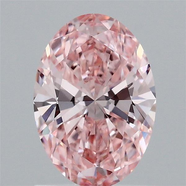 1.13ct Oval FANCY VIVID PINK VVS2 Lab Created Diamond