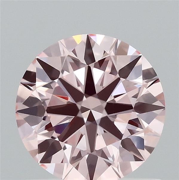 0.91ct Round FANCY INTENSE PINK VVS2 Lab Created Diamond