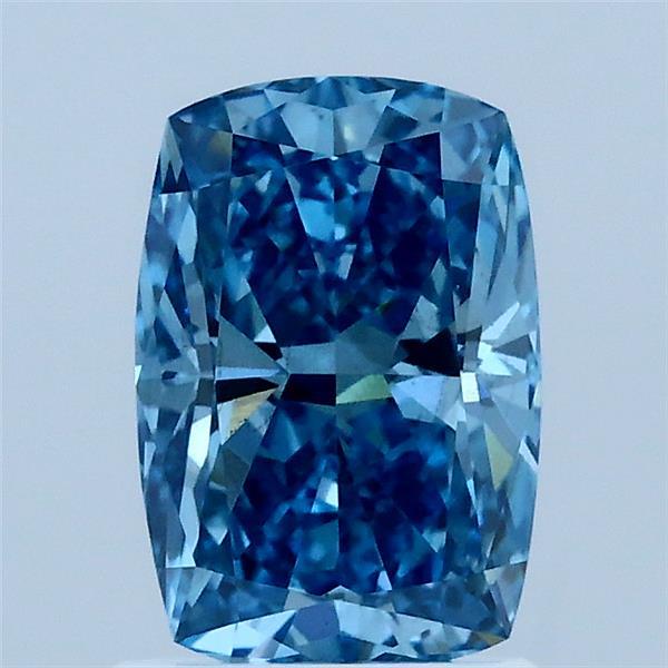 1.5ct Cushion FANCY VIVID BLUE VS2 Lab Created Diamond