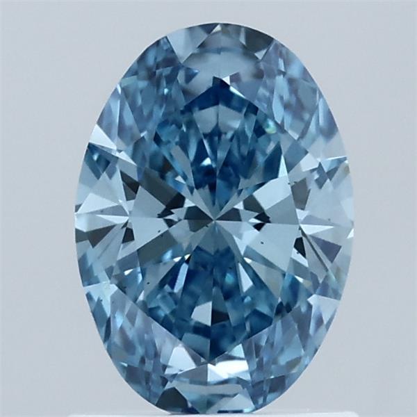 1ct Oval FANCY VIVID BLUE VS2 Lab Created Diamond