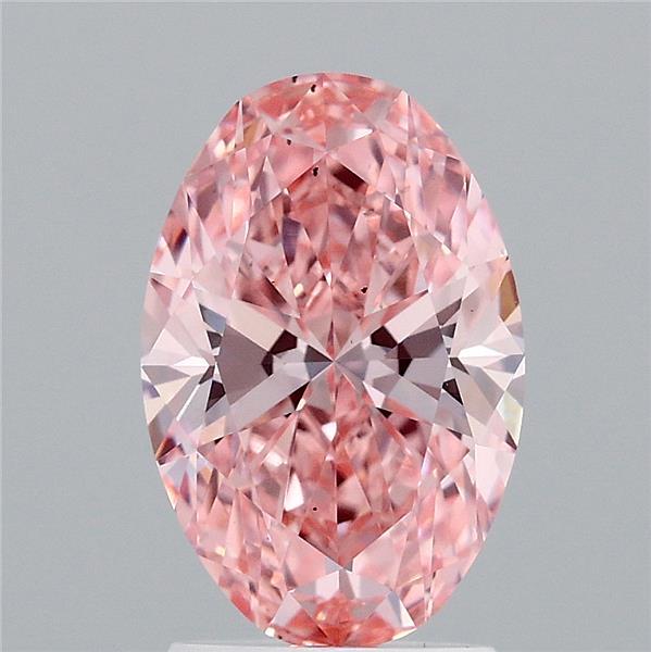 2.03ct Oval FANCY VIVID PINK VS2 Lab Created Diamond