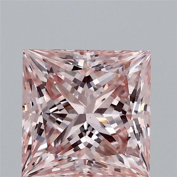 2ct Princess FANCY PINK VS2 Lab Created Diamond