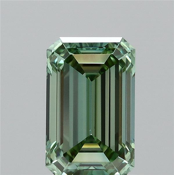 1.05ct Emerald FANCY VIVID GREEN VVS1 Lab Created Diamond
