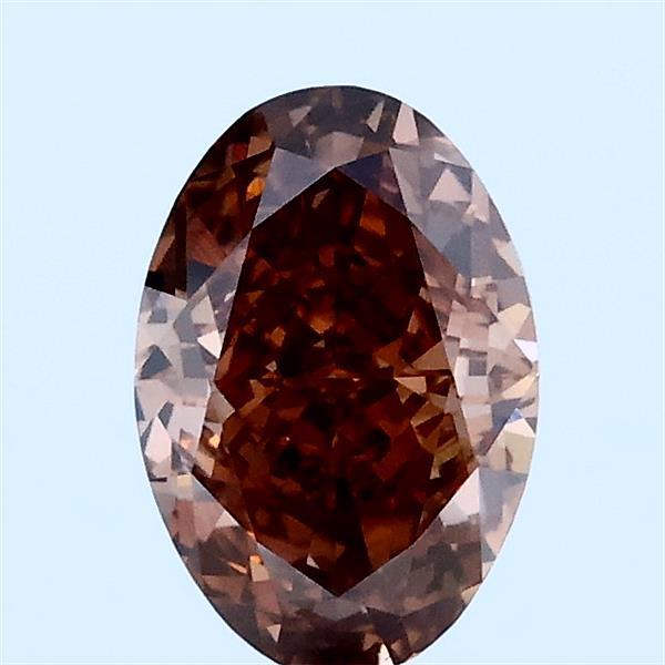 1.07ct Oval FANCY BROWN VVS2 Lab Created Diamond