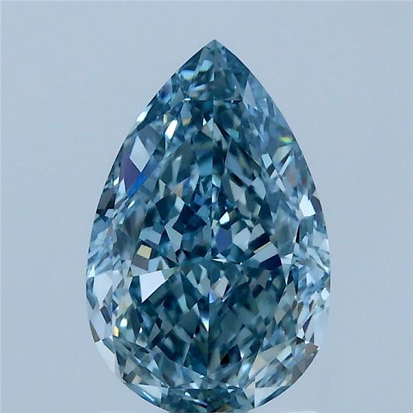 2.02ct Pear FANCY VIVID BLUE VVS2 Lab Created Diamond