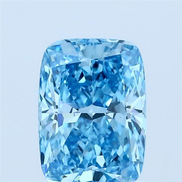 1ct Cushion FANCY VIVID BLUE VS1 Lab Created Diamond