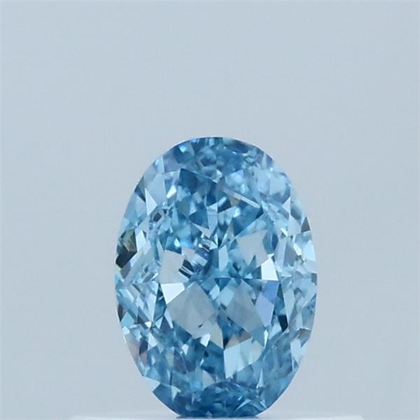 0.53ct Oval FANCY VIVID BLUE VVS2 Lab Created Diamond