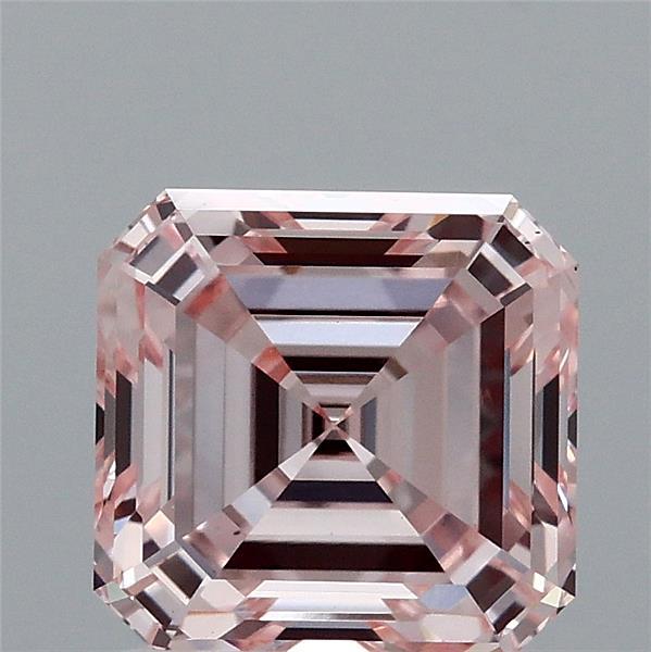 2.01ct Asscher FANCY PINK VS1 Lab Created Diamond