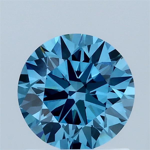 1.09ct Round FANCY VIVID BLUE VVS2 Lab Created Diamond
