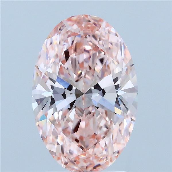2.51ct Oval FANCY VIVID PINK VS1 Lab Created Diamond