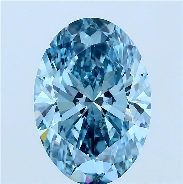 2.25ct Oval FANCY VIVID BLUE VVS2 Lab Created Diamond
