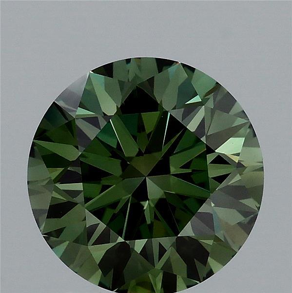 2.54ct Round FANCY VIVID GREEN VS1 Lab Created Diamond