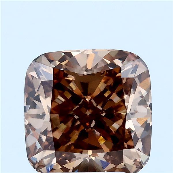 3.06ct Cushion FANCY BROWN VVS2 Lab Created Diamond
