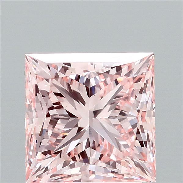 2.5ct Princess FANCY INTENSE PINK VS1 Lab Created Diamond