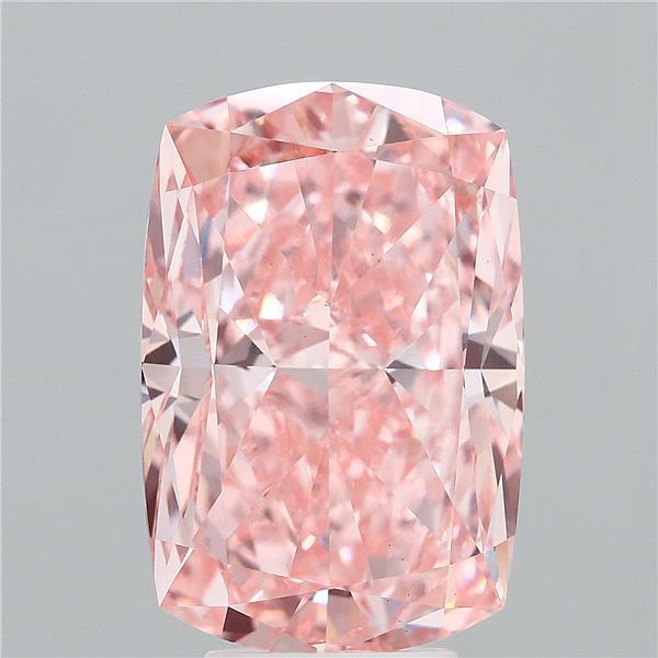 6.38ct Cushion FANCY VIVID PINK VS1 Lab Created Diamond