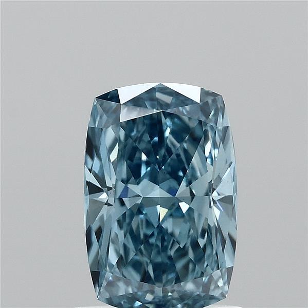 1.07ct Cushion FANCY VIVID BLUE VS1 Lab Created Diamond