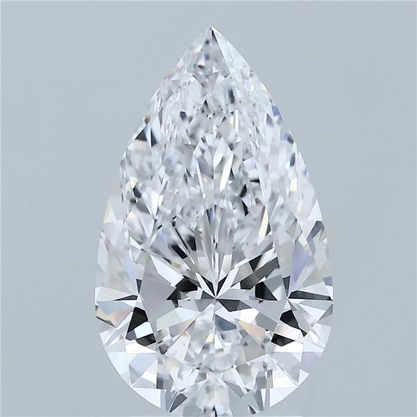 3ct Pear D VS2 Lab Created Diamond