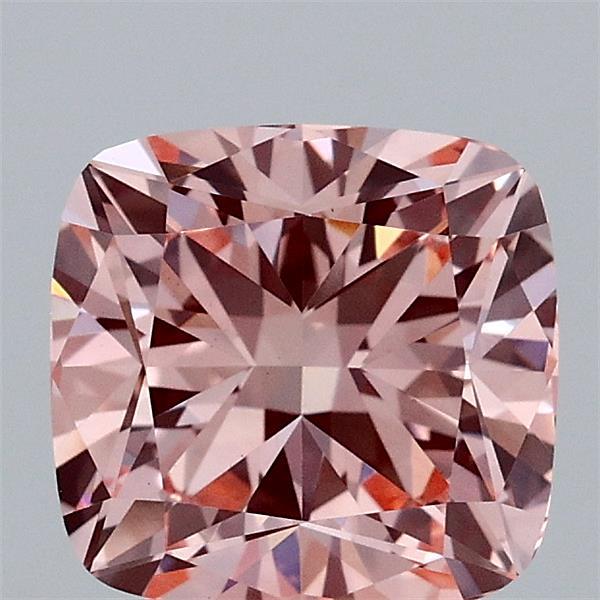 1.85ct Cushion FANCY INTENSE PINK VVS2 Lab Created Diamond