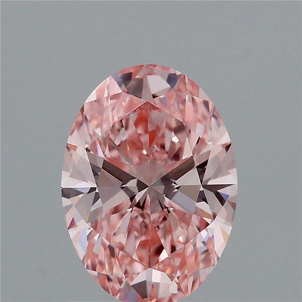 1.34ct Oval FANCY VIVID PINK VVS2 Lab Created Diamond