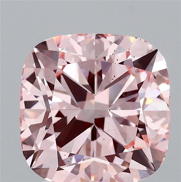 3.09ct Cushion FANCY INTENSE PINK VS2 Lab Created Diamond