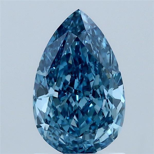 1.52ct Pear FANCY VIVID BLUE VVS2 Lab Created Diamond
