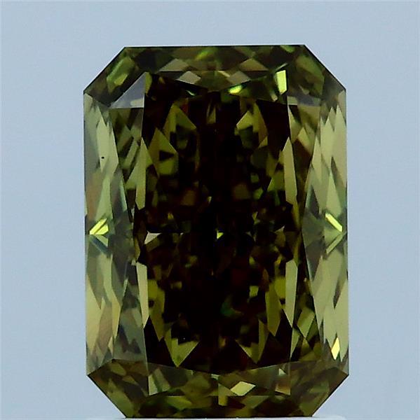 2.13ct Radiant FANCY INTENSE GREEN VS2 Lab Created Diamond
