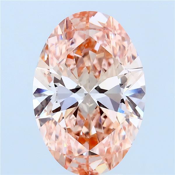 4ct Oval FANCY INTENSE PINK VS1 Lab Created Diamond