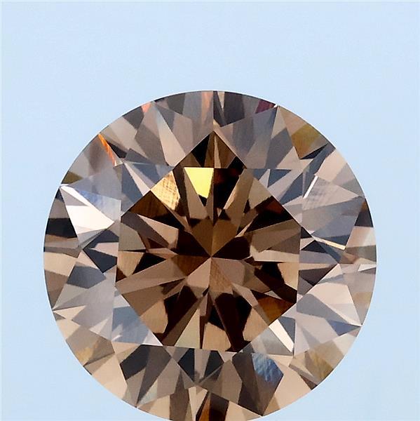 3.09ct Round FANCY BROWN VS1 Lab Created Diamond