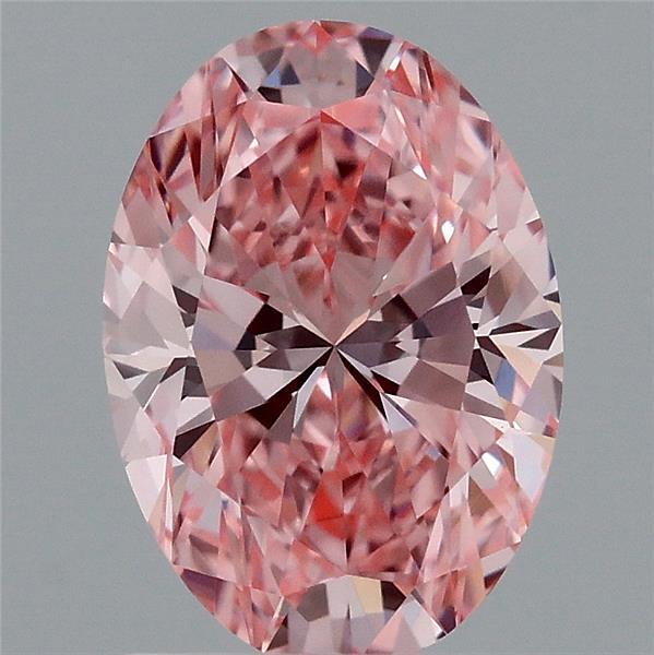 1.39ct Oval FANCY VIVID PINK VVS2 Lab Created Diamond