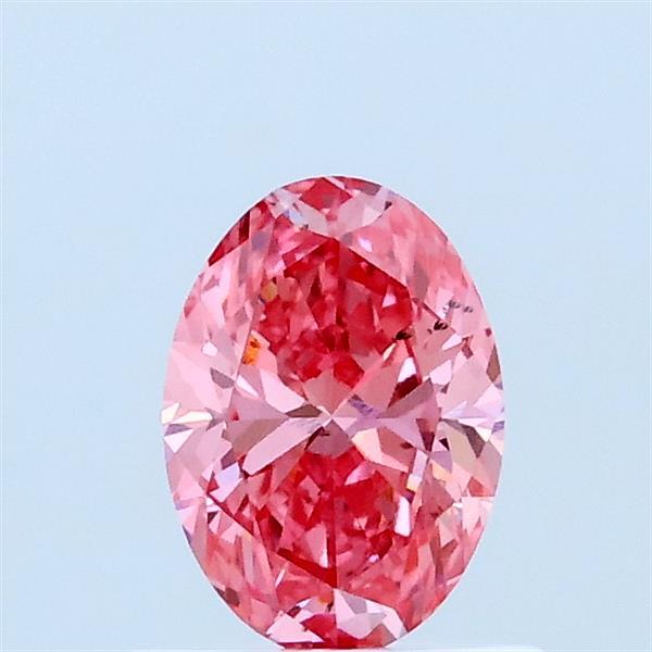 0.53ct Oval FANCY VIVID PINK VS2 Lab Created Diamond