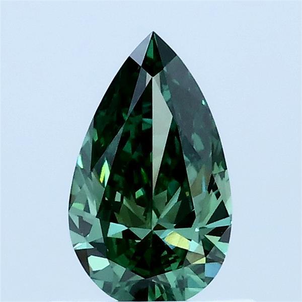 0.52ct Pear FANCY VIVID GREEN VS1 Lab Created Diamond