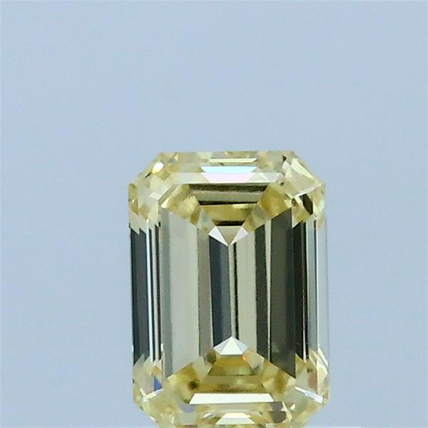 0.59ct Emerald FANCY YELLOW VVS2 Lab Created Diamond