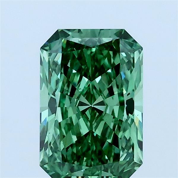 1ct Radiant FANCY VIVID GREEN VS2 Lab Created Diamond