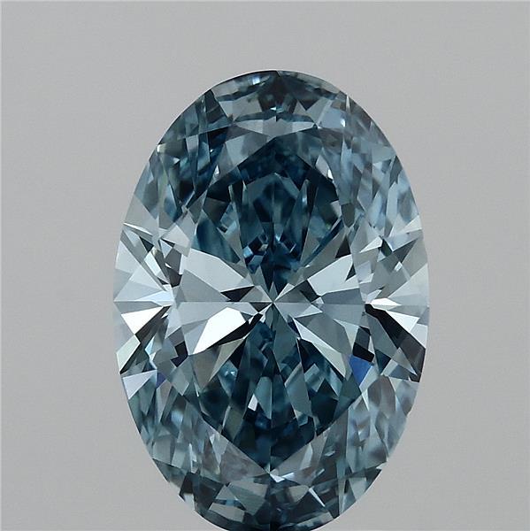 3.09ct Oval FANCY VIVID BLUE VVS2 Lab Created Diamond