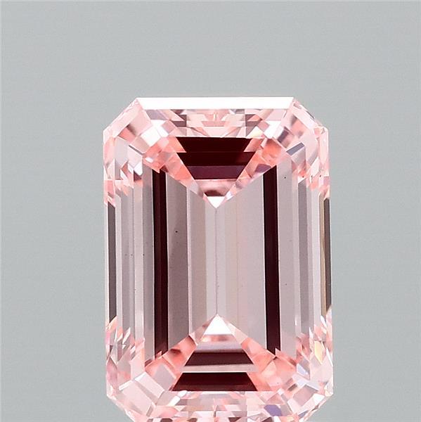 2.02ct Emerald FANCY INTENSE PINK VS1 Lab Created Diamond
