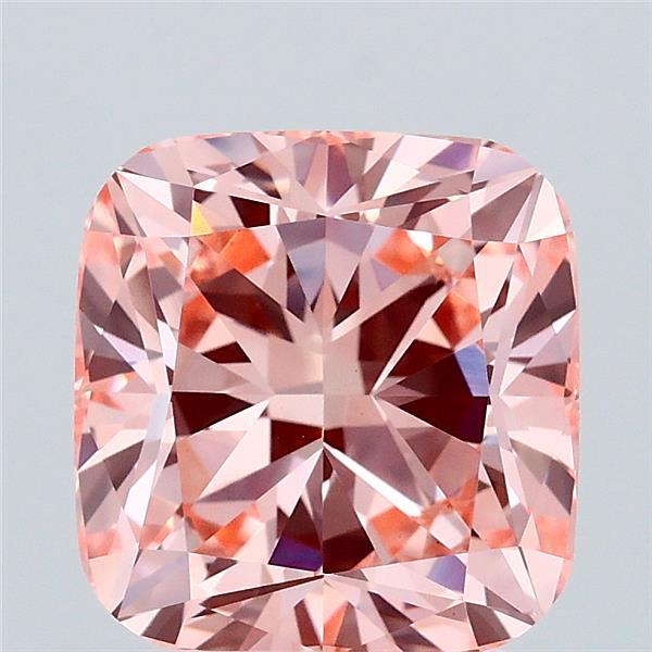 3.09ct Cushion FANCY INTENSE PINK VS1 Lab Created Diamond